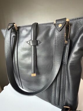 Black Leather Women's Tote Bag & Camera Bag Kelly Moore Evangeline Bag